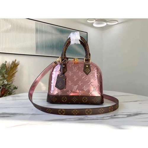 Torba na zakupy Louis Vuitton Monogram Vernis Alma BB M91606 Różowa