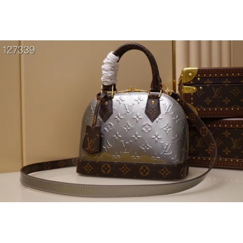 Torba na ramię Louis Vuitton Monogram Vernis Alma BB M91606 Srebrna