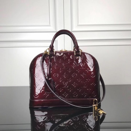 Louis Vuitton Monogram Vernis Alma M93595 Burgundowy