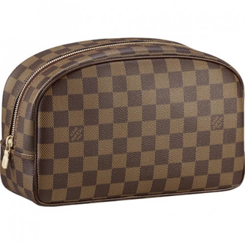 Nowa tania torba toaletowa Louis Vuitton Damier Ebene Canvas 25 N47624