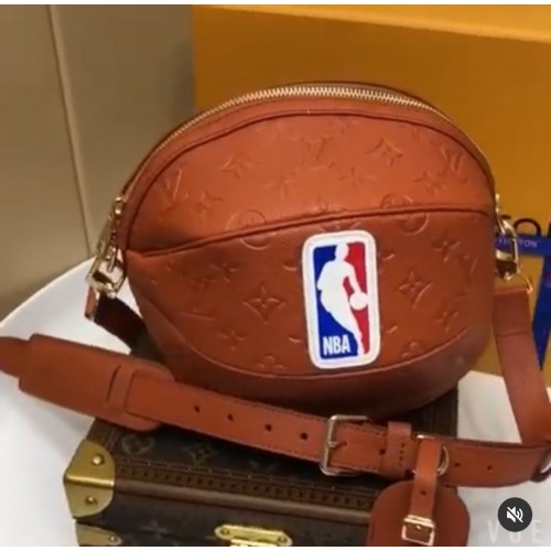 Torba na ramię Louis Vuitton NBA Ball in Basket M57974 Brązowa