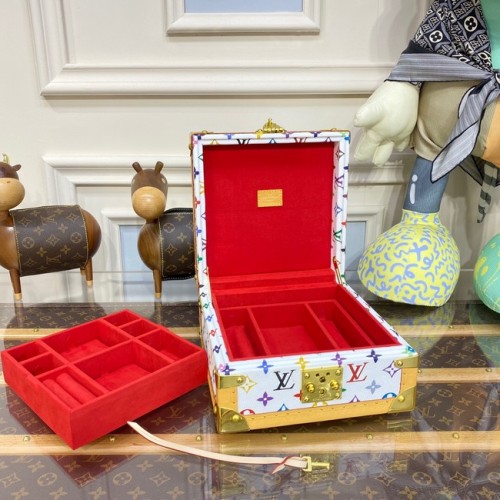 Louis Vuitton PIĘKNE ETUI NA BIŻUTERIĘ M44185 białe
