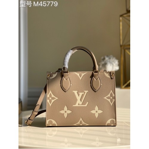 Louis Vuitton ONTHEGO Oryginalna skóra PM M45779 Szary