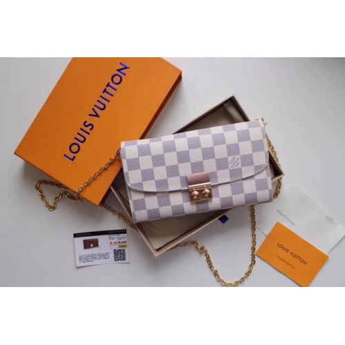 Louis Vuitton Oryginalne płótno Damier Azur CROISETTE N61273