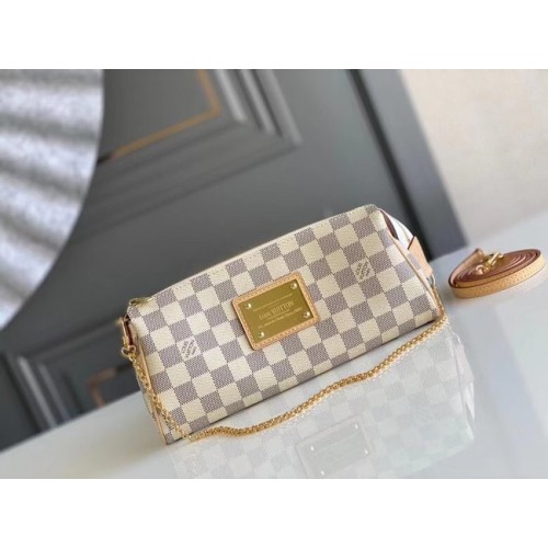 Oryginalne sprzęgło Louis Vuitton Damier Azur Canvas EVA N55213