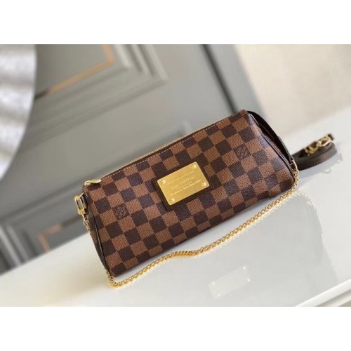 Oryginalne sprzęgło Louis Vuitton Damier Ebene Canvas Eva N55213