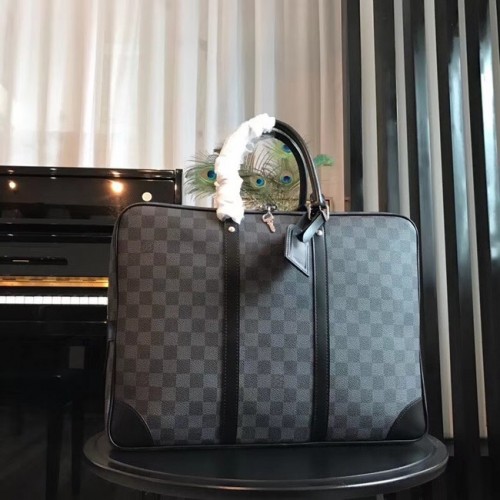 Louis Vuitton Oryginalne płótno Damier Graphite PORTE-DOCUMENTS VOYAGE N41125