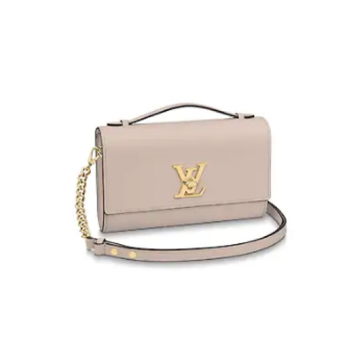 Louis Vuitton Original Grain calfskin LOCKME CLUTCH M56087 Taupe