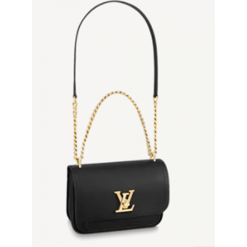 Louis Vuitton Original Lockme mała torebka na łańcuszku M57067 czarna