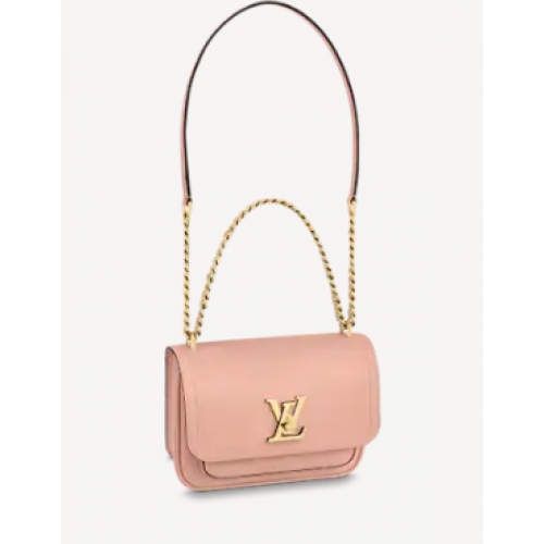 Louis Vuitton Original Lockme mała torebka na łańcuszku M57067 różowa