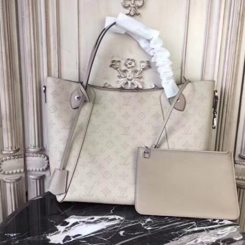 Oryginalna torba Louis Vuitton Mahina Skórzana HINA M53140 kremowa
