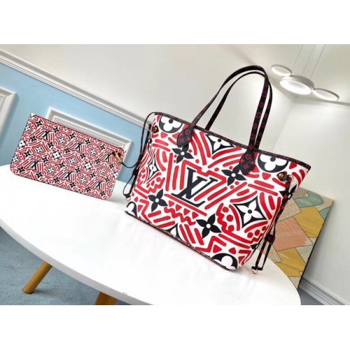 Louis Vuitton Original Monogram Canvas NEVERFULL M44676 czerwony