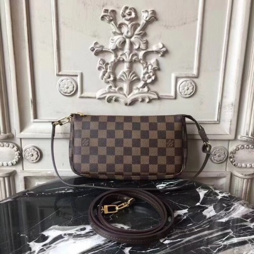 Oryginalna płócienna torba na akcesoria Louis Vuitton Damier Ebene M40712
