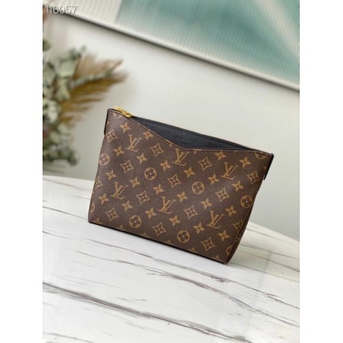 Torebka Louis Vuitton Original Monogram Canvas Zipper Clutch Bag M64125 czarna