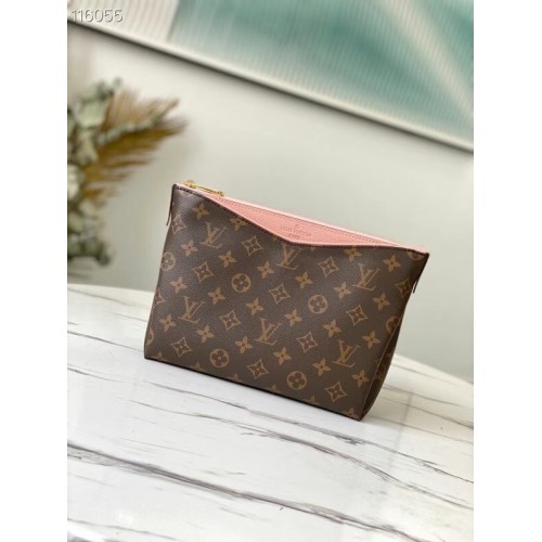 Torebka Louis Vuitton Original Monogram Canvas Zipper Clutch Bag M64125 różowa
