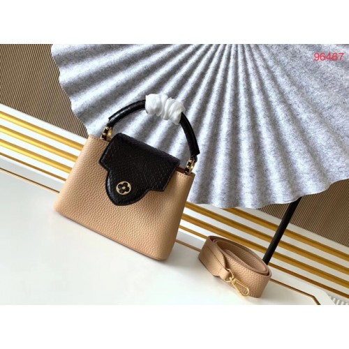 Louis Vuitton Oryginalna skóra Taurillon CAPUCINES BB M95509 Nude