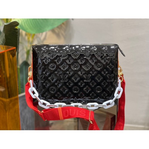 Louis Vuitton Oryginalna lakierowana poduszka MM M20369 Czarna