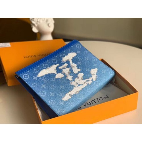 Louis Vuitton POCHETTE VOYAGE MM M45480 Niebieski