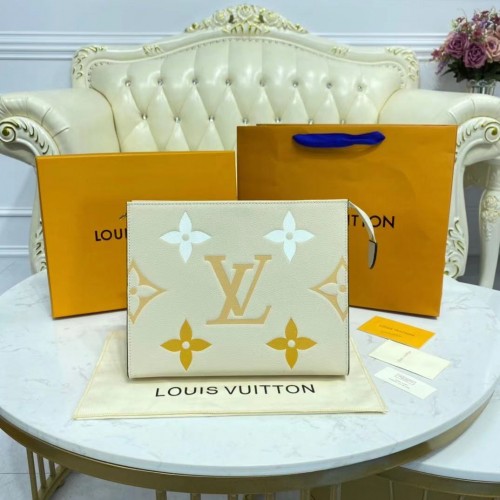 Louis Vuitton Travel Pouch MM M80504 Cream Saffron
