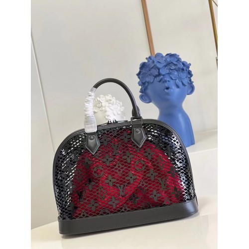 Louis Vuitton Patentowa skóra cielęca Alma PM M20355 Czarna