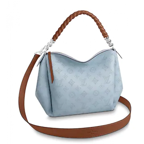 Louis Vuitton oryginalny Mahina Leather BABYLONE CHAIN BB M53153 BLEU HORIZON PUMPKIN