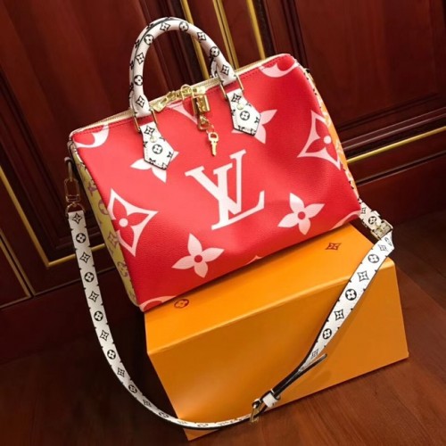 Louis Vuitton original SPEEDY 30 BANDOULIERE M40391 czerwony