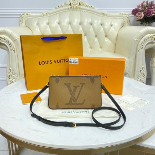 Louis Vuitton Canvas PODWÓJNA TOREBKA ZAMKNIĘTA NA ZAMEK M80084 brązowa