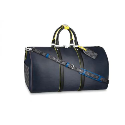 Louis vuitton original KEEPALL BANDOULIERE 50 M55149 blue