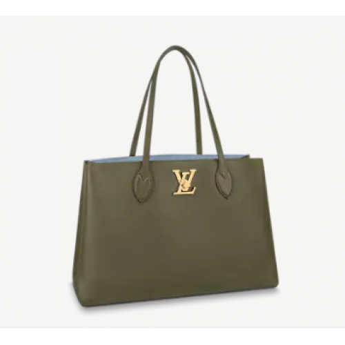 Louis Vuitton oryginalna torebka LOCKME SHOPPER M57345 Khaki Green