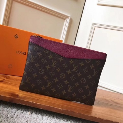 Louis Vuitton oryginalna torebka Monogram Canvas DAILY POUCH M62048 Bordeaux