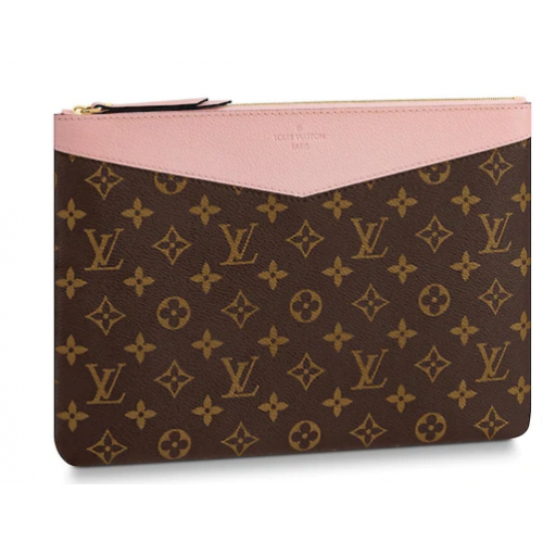 Louis Vuitton oryginalna torebka Monogram Canvas DAILY POUCH M62048 różowa