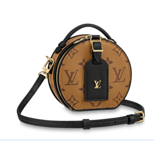 Louis Vuitton oryginalny Monogram odwrócony płótno MINI BOITE CHAPEAU M44699
