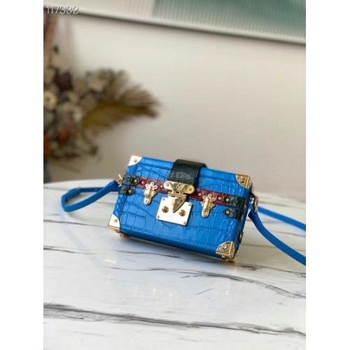 Louis vuitton original PETITE MALLE N92049 niebieski