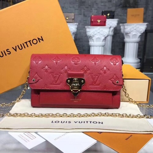 Louis Vuitton Oryginalny portfel z nadrukiem Mongram M63399 Czerwony