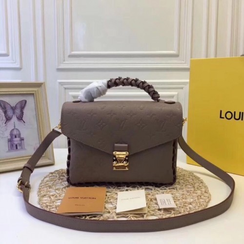 Louis Vuitton Oryginalna torebka z nadrukiem Mongram Metis M43941 Szara
