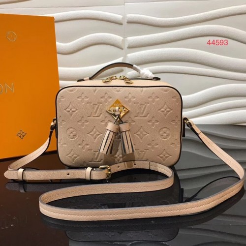 Oryginalny nadruk z mongramem Louis Vuitton SAINTONGE M44593 morelowy