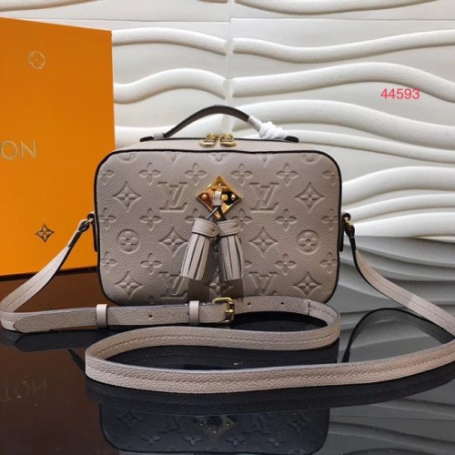 Oryginalny nadruk z mongramem Louis Vuitton SAINTONGE M44593 jasnoszary
