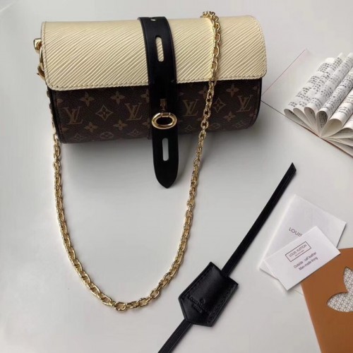 Louis Vuitton oryginalne etui na okulary z monogramem płócienne M43903 kremowo-białe