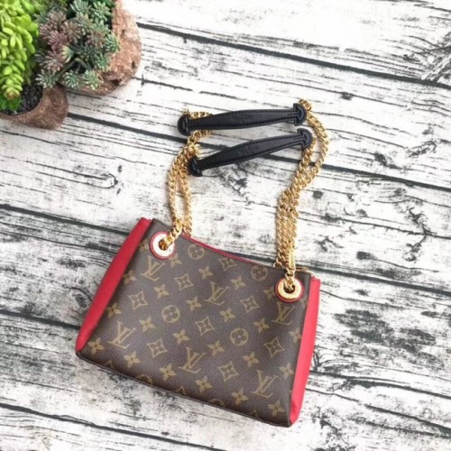 Louis vuitton oryginalny monogram canvas SURENE BB M43775 czerwony
