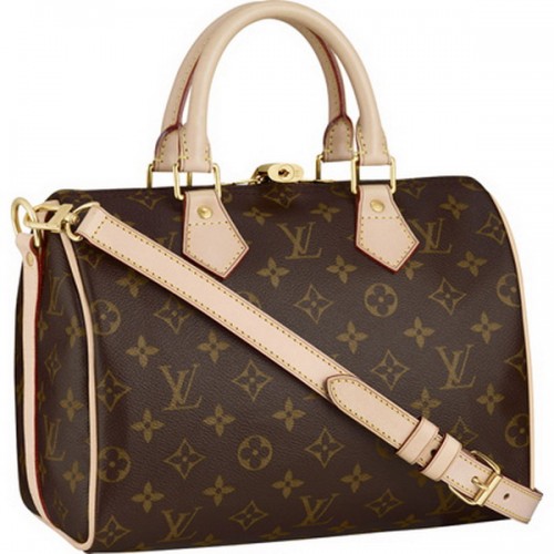 Louis Vuitton Monogram Canvas Speedy 25 z paskiem na ramię M40390