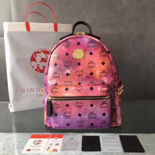 Plecak MCM Medium Top Studs MCM0039 Fioletowy