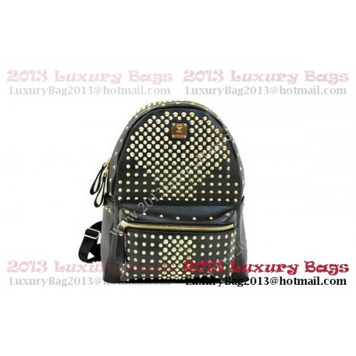 Plecak MCM Stark ze skóry licowej w kolorze czarnym