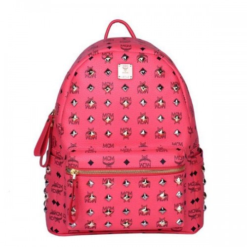 Plecak MCM Stark Studded Medium MC2089 Jasnoczerwony