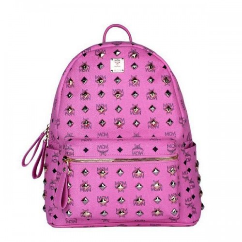 Plecak MCM Stark Studded Medium MC2089 Różowy