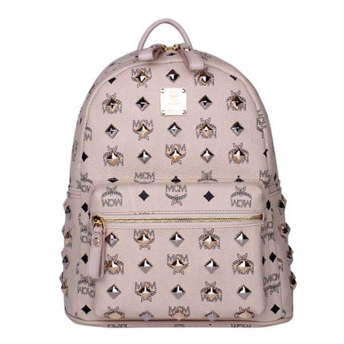 Mały plecak MCM Stark Studded MC2089S OffWhite