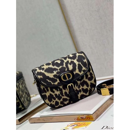 ŚREDNIA TOREBKA DIOR BOBBY BAG Beżowa wielokolorowa haftowana Mizza C9268E