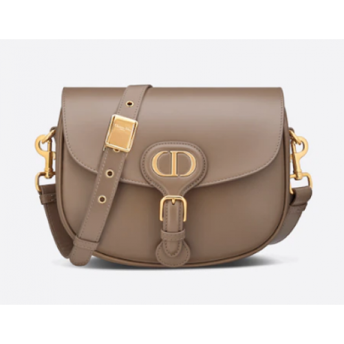 ŚREDNIA TOREBKA DIOR BOBBY BAG Warm Taupe Box ze skóry cielęcej M9319U