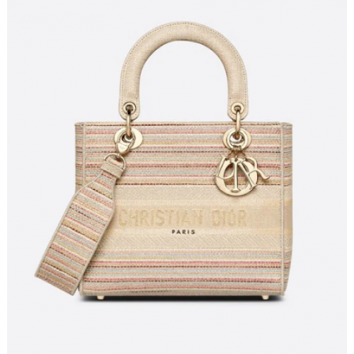 TORBA DAMSKA ŚREDNIA D-LITE Paski wielokolorowe Haft M0565ORFO