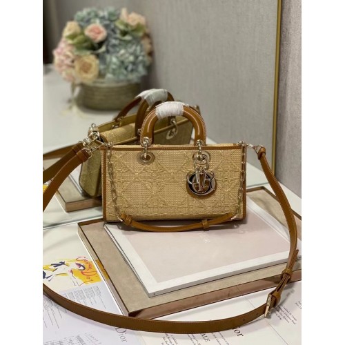 ŚREDNIA TOREBKA LADY DIOR C9627 Morelowa