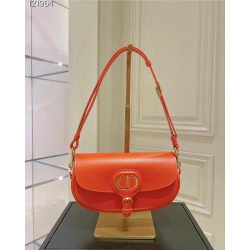 MINI DIOR BOBBY BAG Warm Taupe Box Calfskin S5109U Orange
